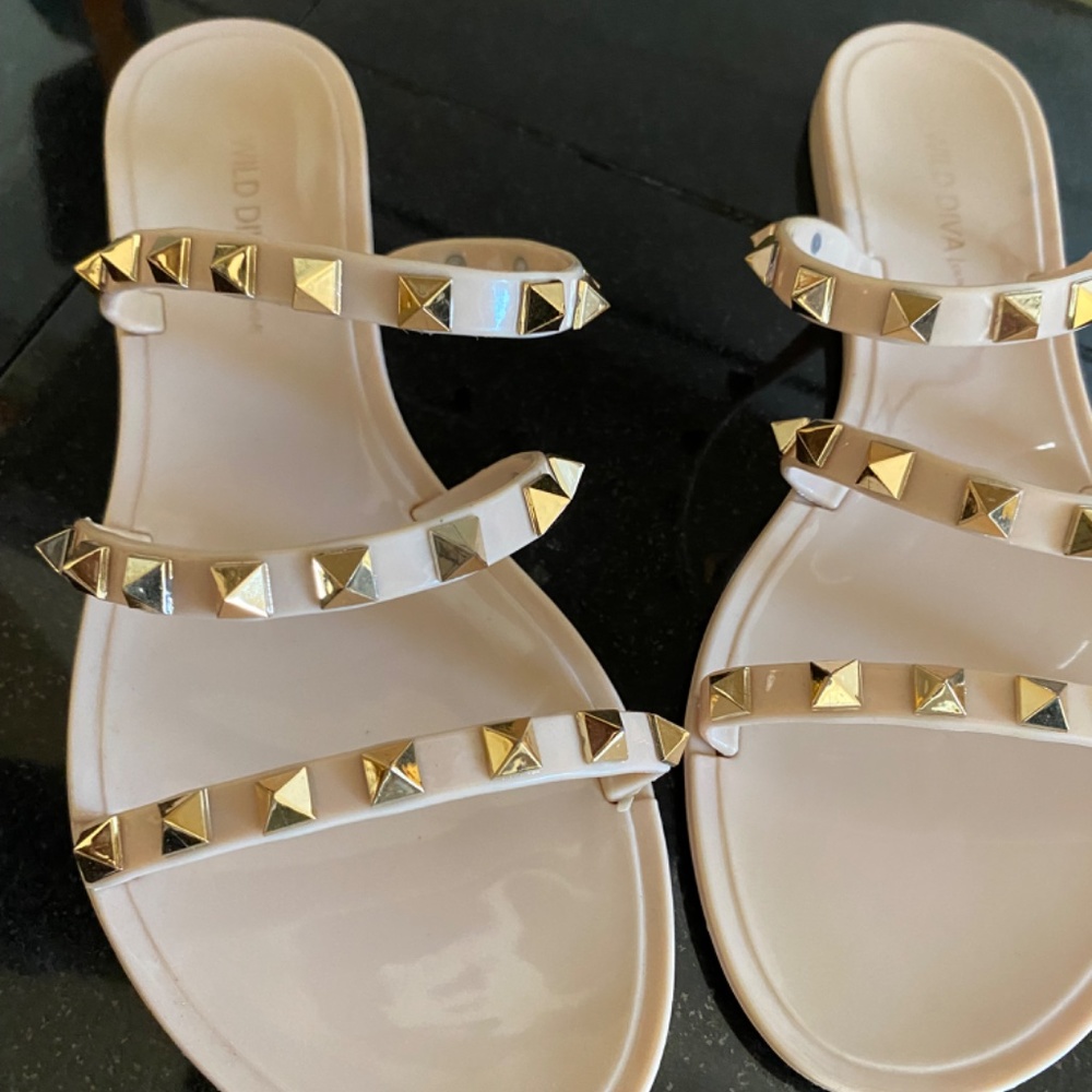 JOANIE-258 FLAT JELLY SLIDES SANDALS - Picture 2 of 12